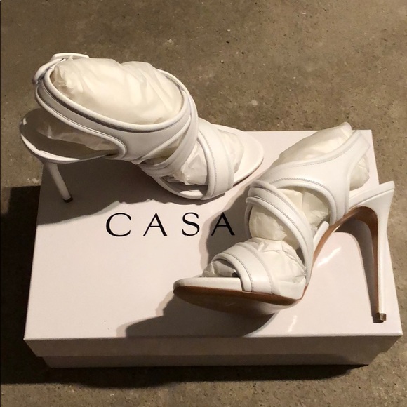 Casadei Shoes - Stunning designer Sandals / heels white casadei